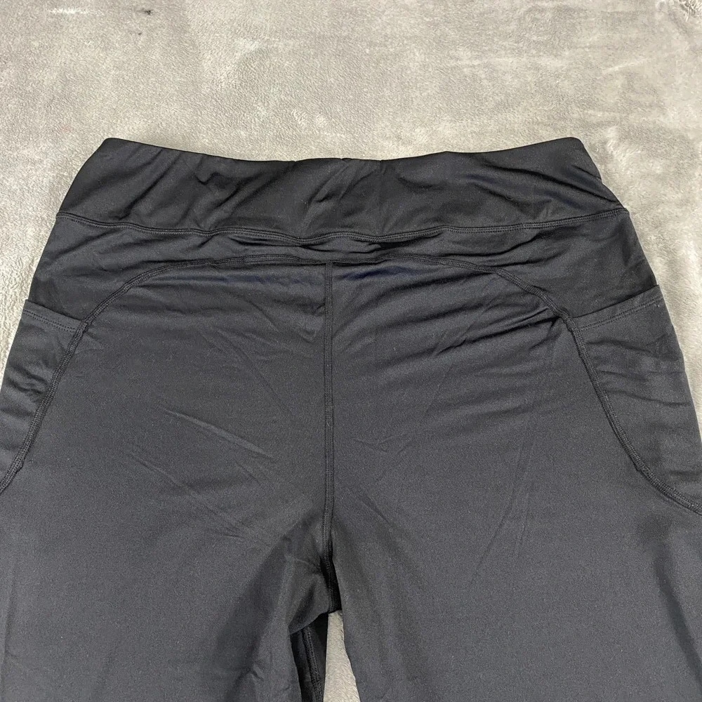Cuddl Duds Leggings Womens XL Black ClimateCore Active Side Pockets Stretch‎ Gym